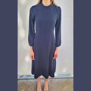 H&M US 2 Blue Midi Dress